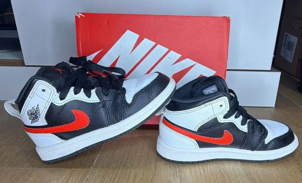 Air Jordan 1 Mid PS 'Chile Red' Preschool Sneakers
